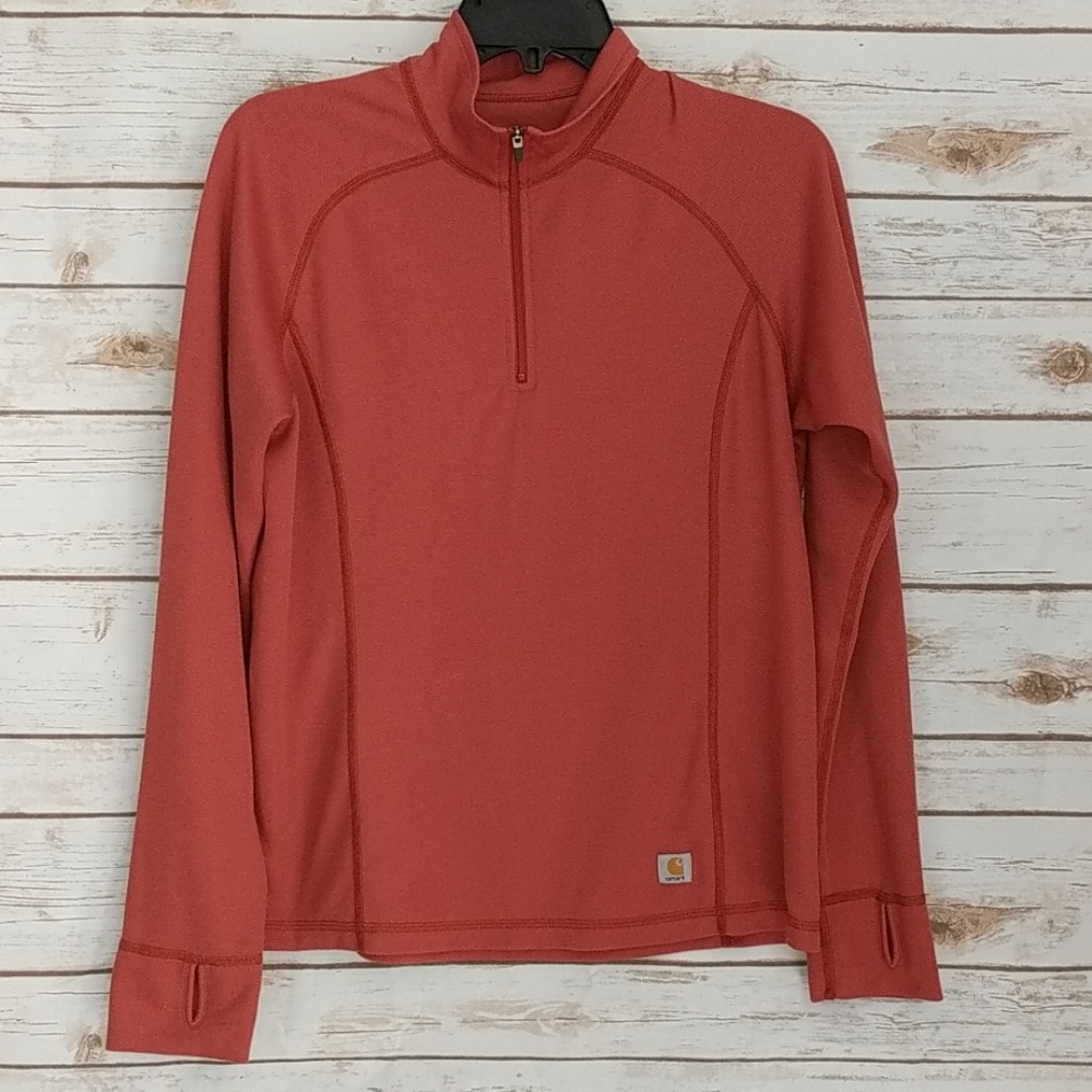Carhartt Women's Orange Pullover Sweater Large